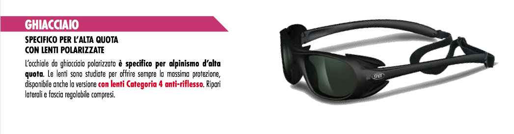 Occhiale da Ghiacciaio mod. 23 cat. 3